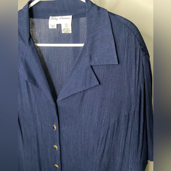 Beautiful Navy Blue Vintage Maci Dress - Picture 3 of 4